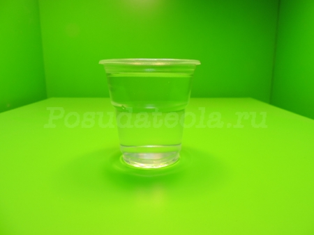 Стакан пластиковый одноразовый ПП 100мл прозрачный Стирол 100 шт/уп, 4000 шт/кор